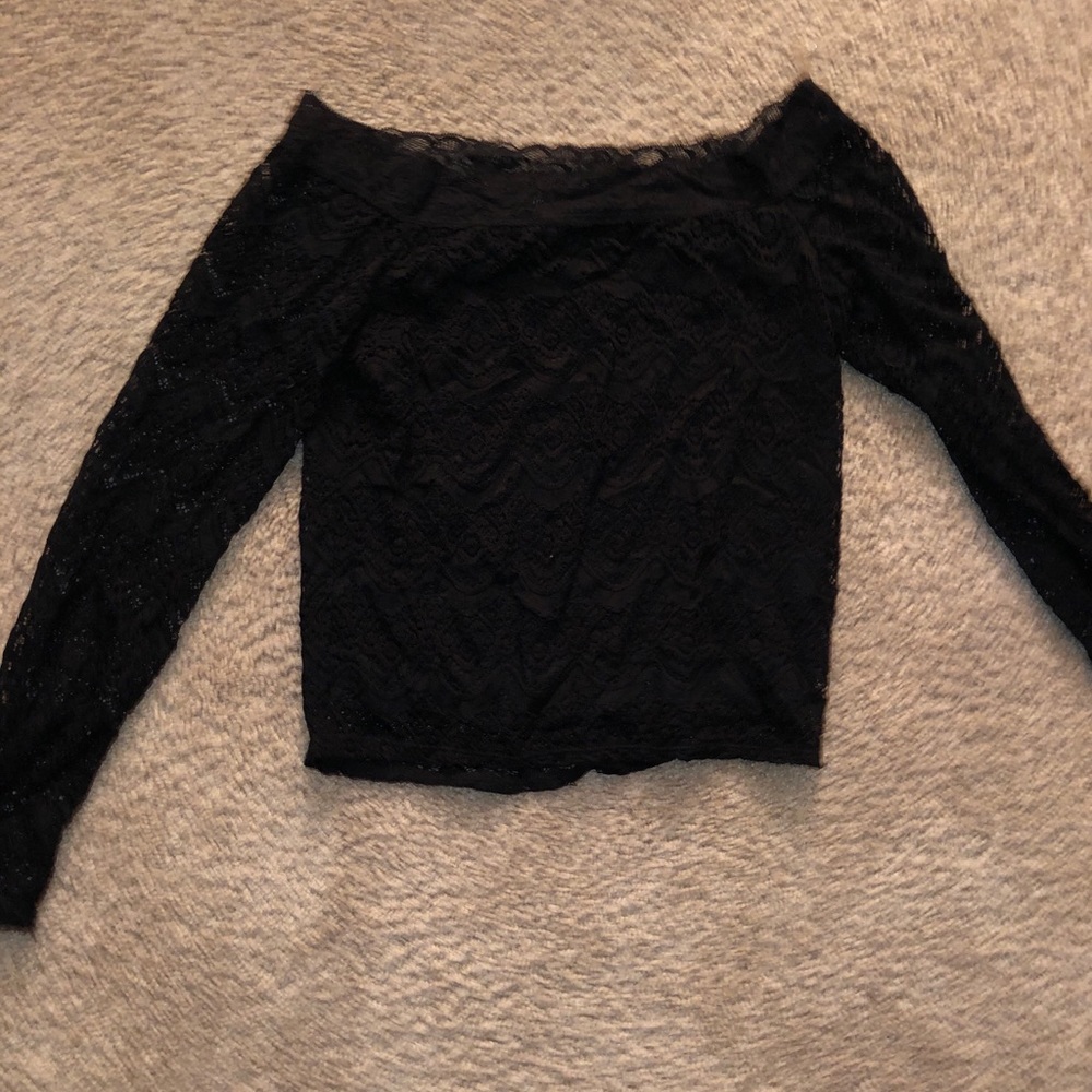 Classy elegant black lace top